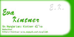 eva kintner business card